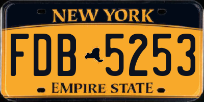 NY license plate FDB5253