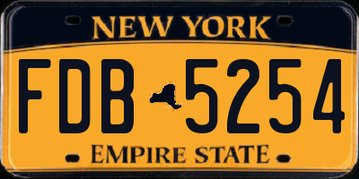 NY license plate FDB5254