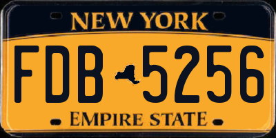NY license plate FDB5256