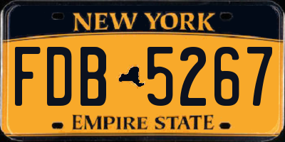 NY license plate FDB5267