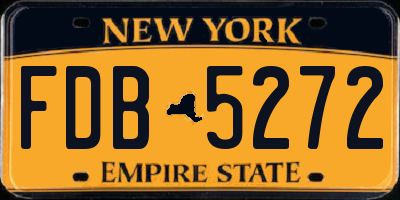NY license plate FDB5272