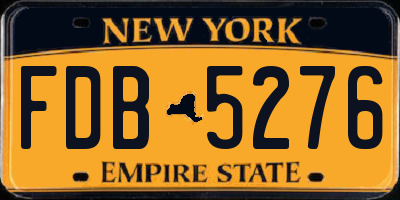 NY license plate FDB5276