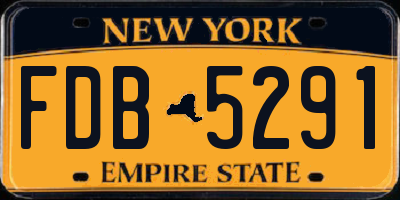 NY license plate FDB5291
