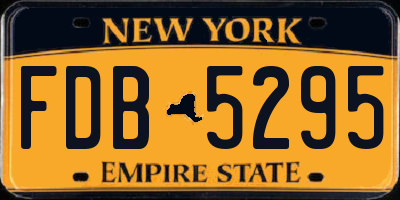 NY license plate FDB5295