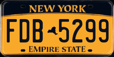 NY license plate FDB5299