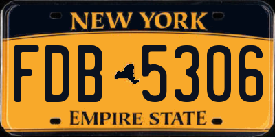 NY license plate FDB5306