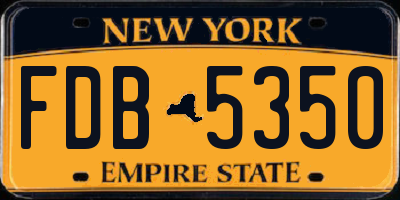 NY license plate FDB5350