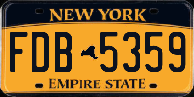 NY license plate FDB5359
