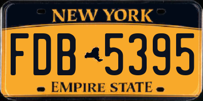 NY license plate FDB5395