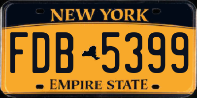 NY license plate FDB5399