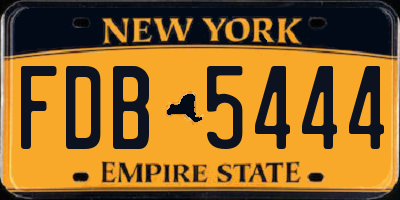 NY license plate FDB5444