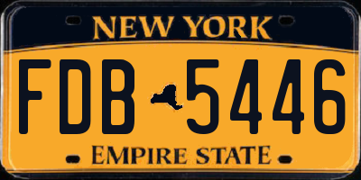 NY license plate FDB5446