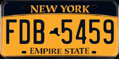 NY license plate FDB5459