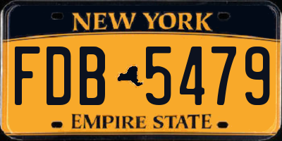 NY license plate FDB5479