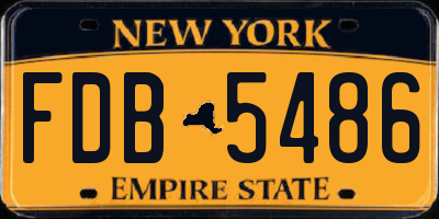 NY license plate FDB5486