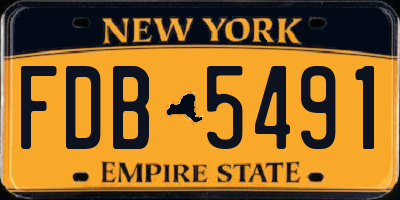 NY license plate FDB5491