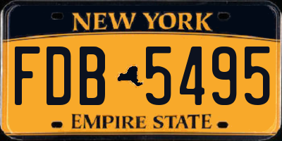 NY license plate FDB5495