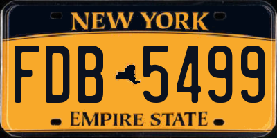 NY license plate FDB5499