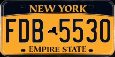 NY license plate FDB5530