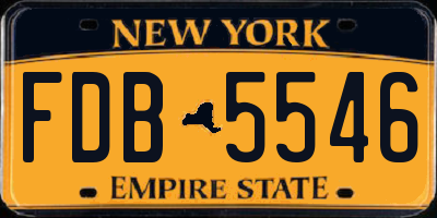 NY license plate FDB5546