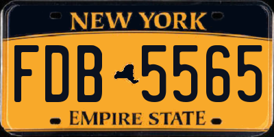 NY license plate FDB5565