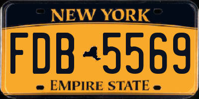 NY license plate FDB5569