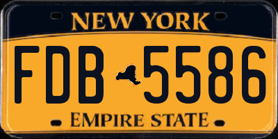 NY license plate FDB5586