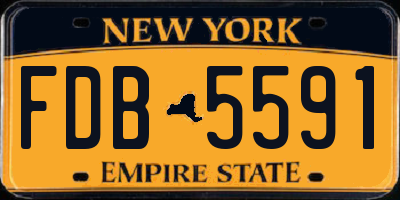 NY license plate FDB5591