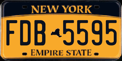 NY license plate FDB5595
