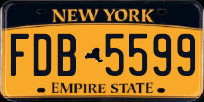 NY license plate FDB5599