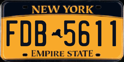 NY license plate FDB5611