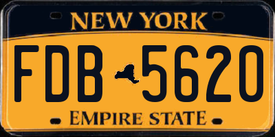 NY license plate FDB5620