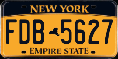 NY license plate FDB5627