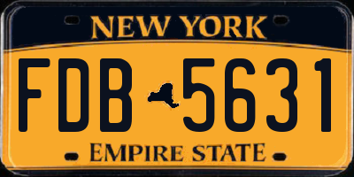 NY license plate FDB5631