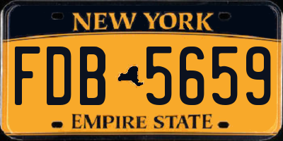 NY license plate FDB5659
