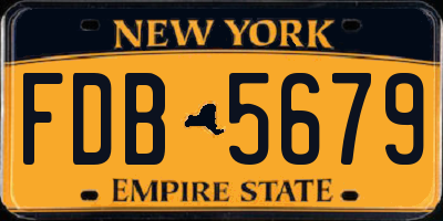 NY license plate FDB5679