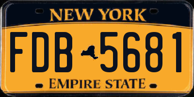 NY license plate FDB5681