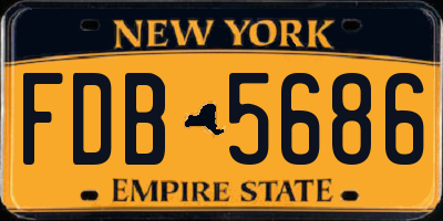 NY license plate FDB5686