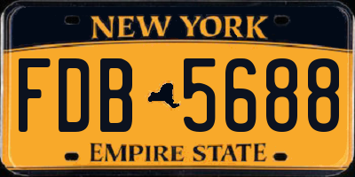 NY license plate FDB5688