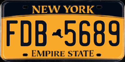 NY license plate FDB5689