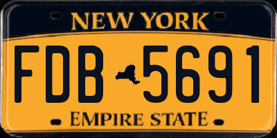 NY license plate FDB5691
