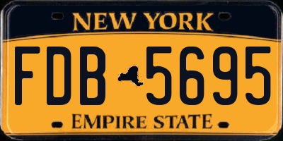 NY license plate FDB5695