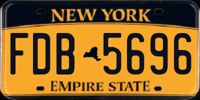 NY license plate FDB5696