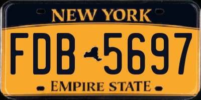NY license plate FDB5697