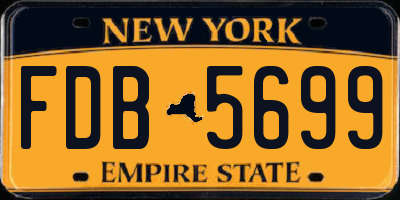 NY license plate FDB5699
