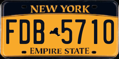 NY license plate FDB5710