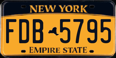 NY license plate FDB5795