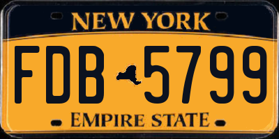 NY license plate FDB5799
