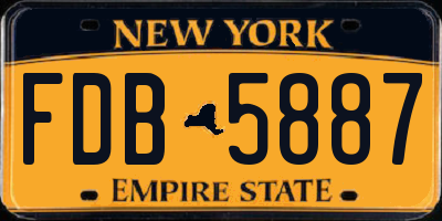 NY license plate FDB5887