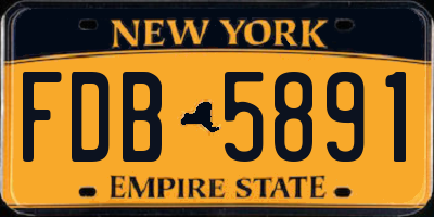 NY license plate FDB5891